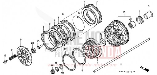 KUPPLUNG (V/W) CBR1100XXW de 1998